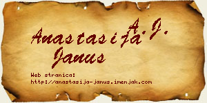 Anastasija Janus vizit kartica